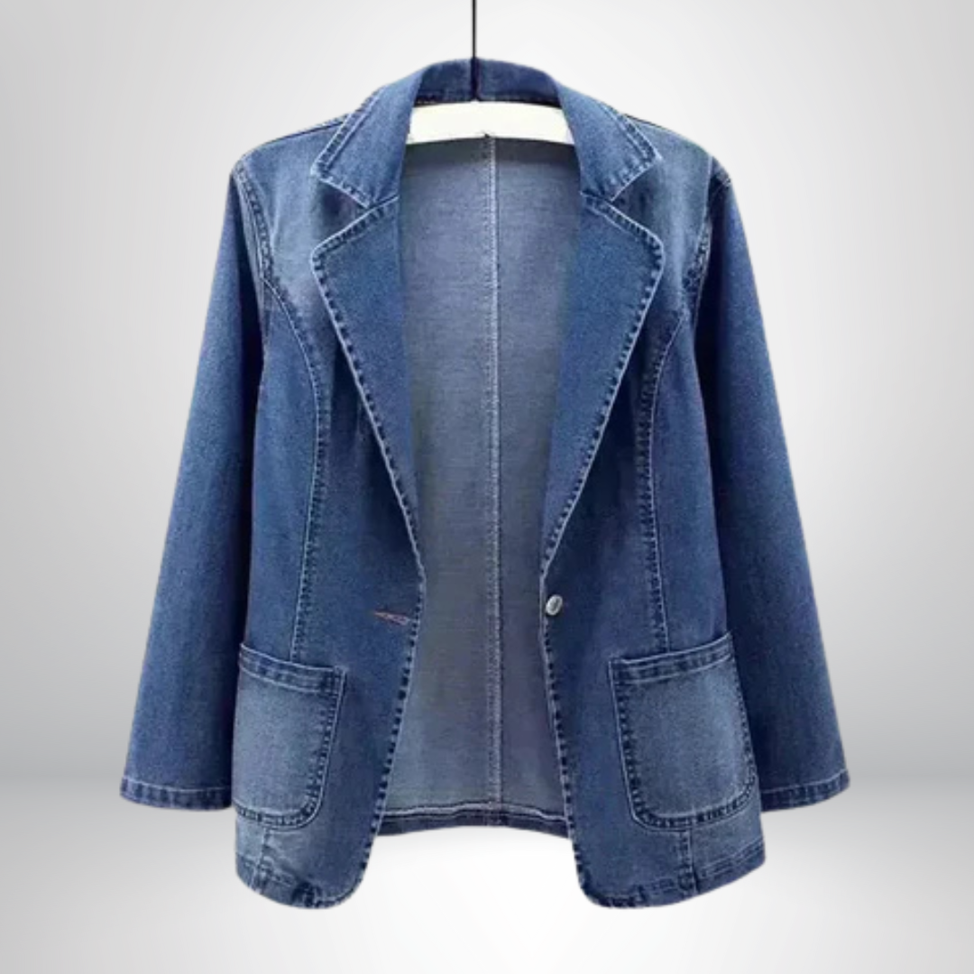 Liv® | Stilfuld Denimblazer Til Kvinder