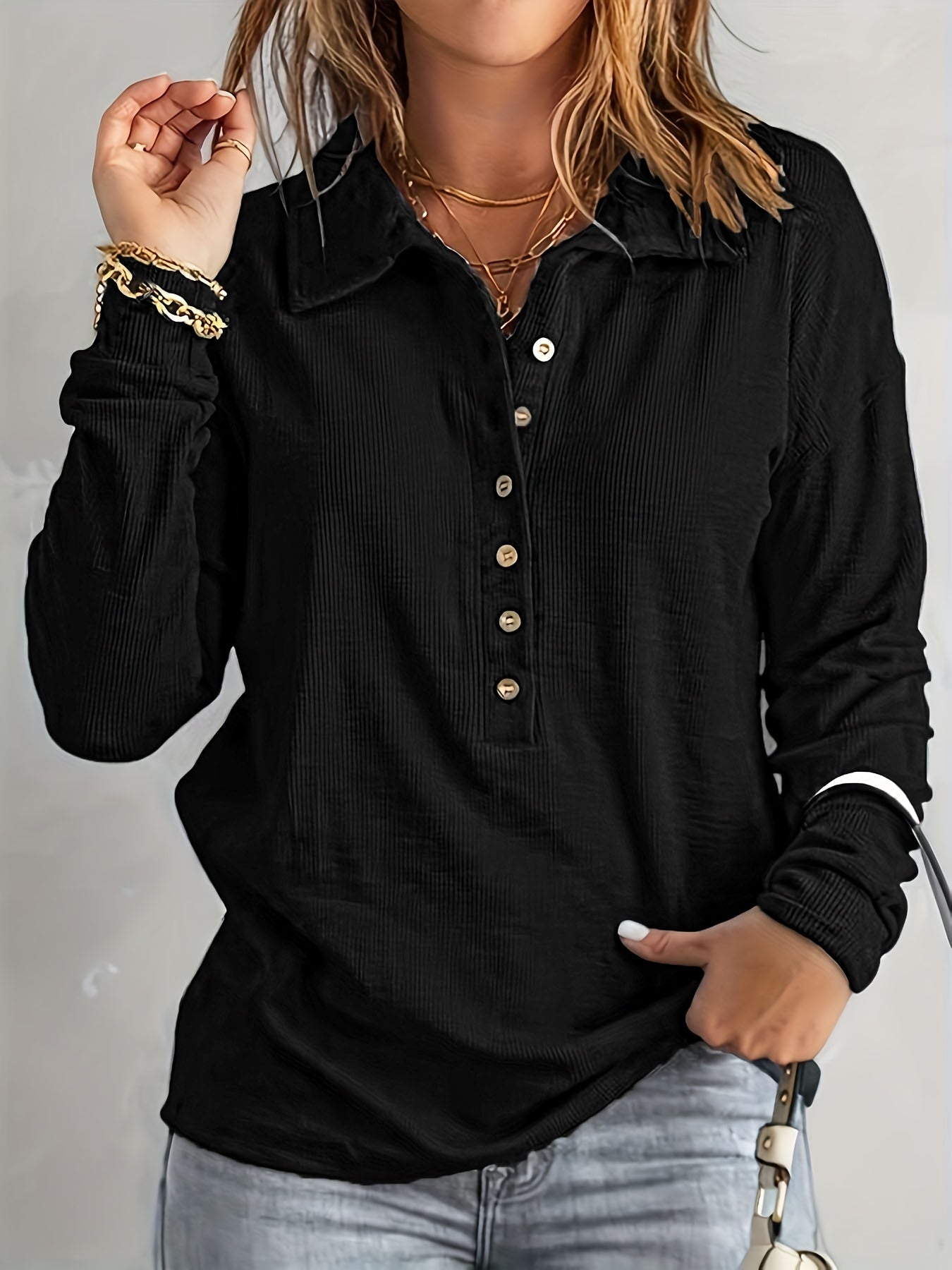 Liv™ | Blød og Afslappet Langærmet Bluse