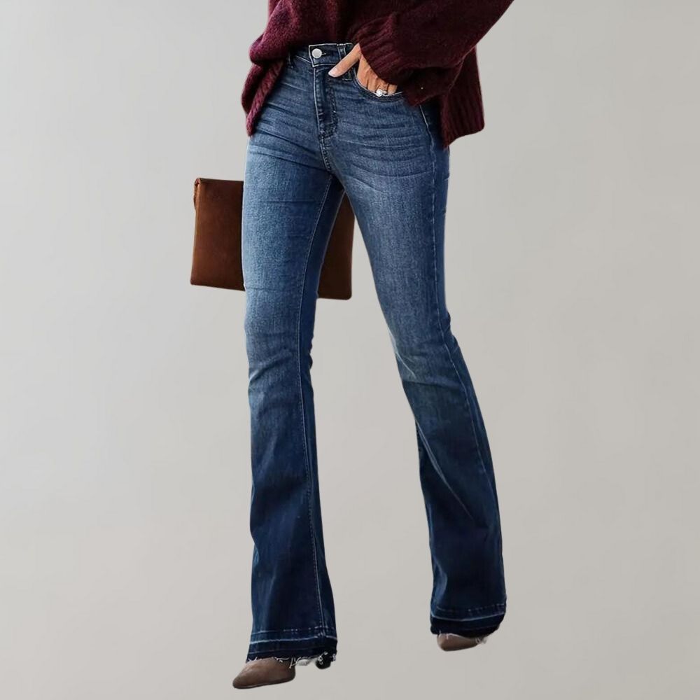 Liv™ | Dame Vinter Udsvingede Denimjeans