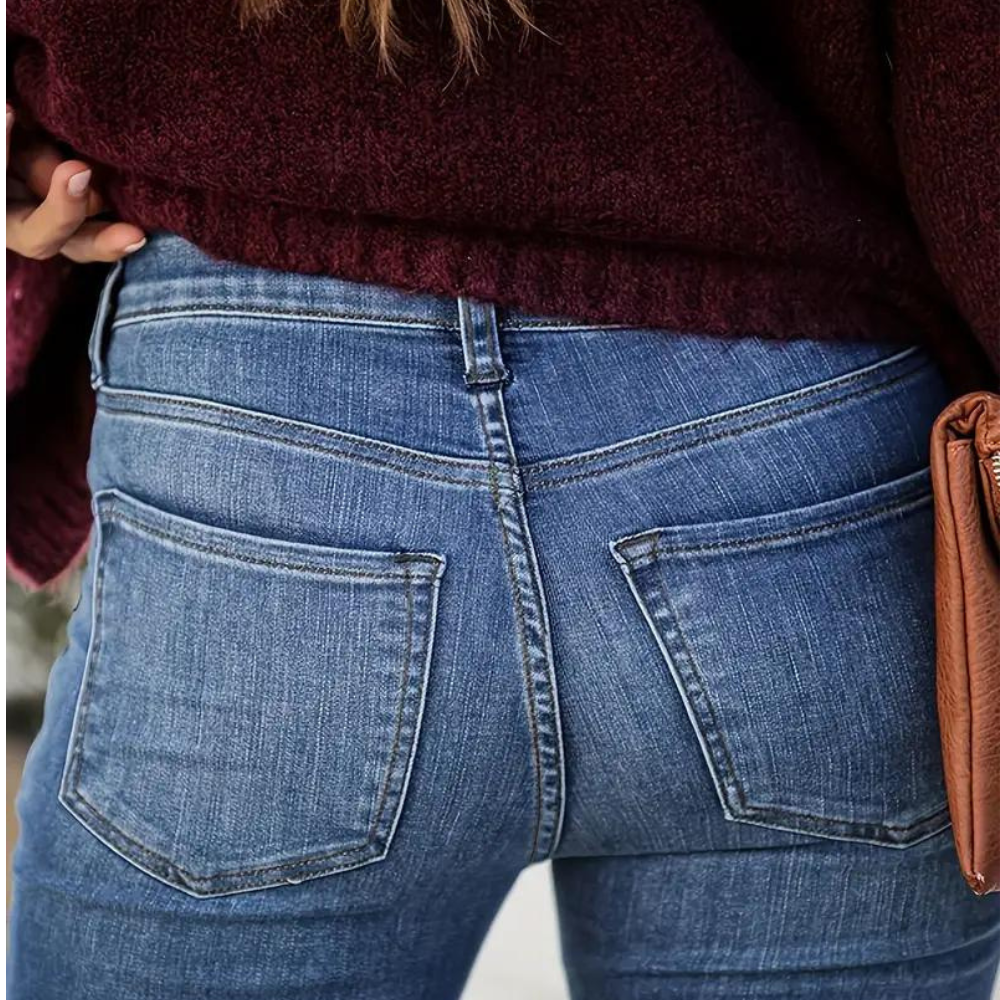 Liv™ | Dame Vinter Udsvingede Denimjeans