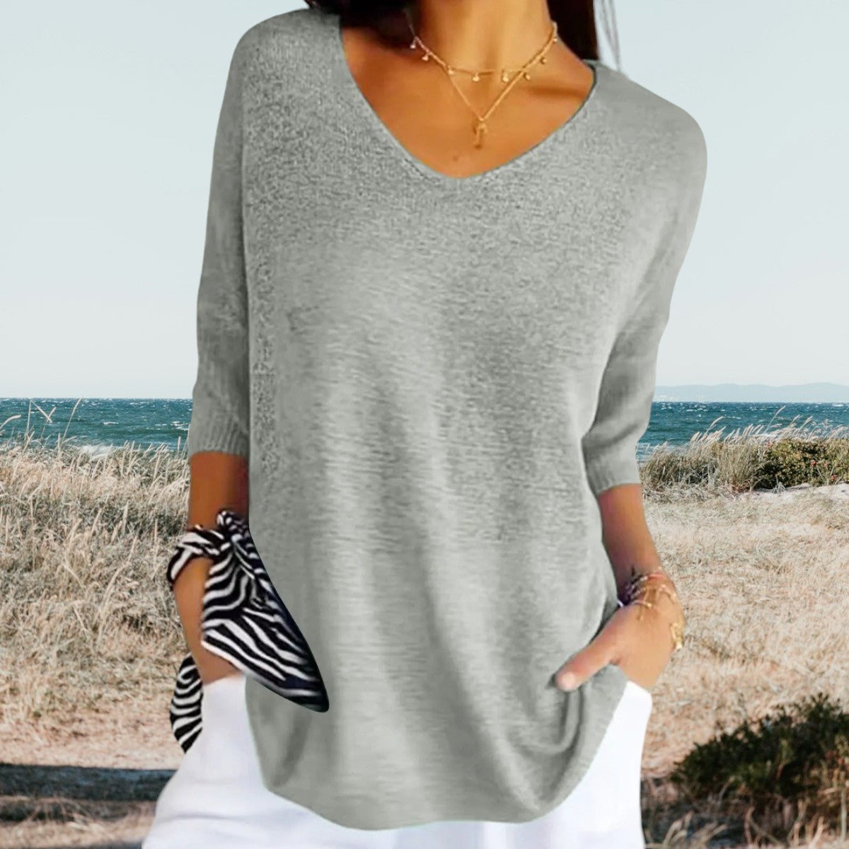 Liv™ | Stilfuld V-Hals Casual Top