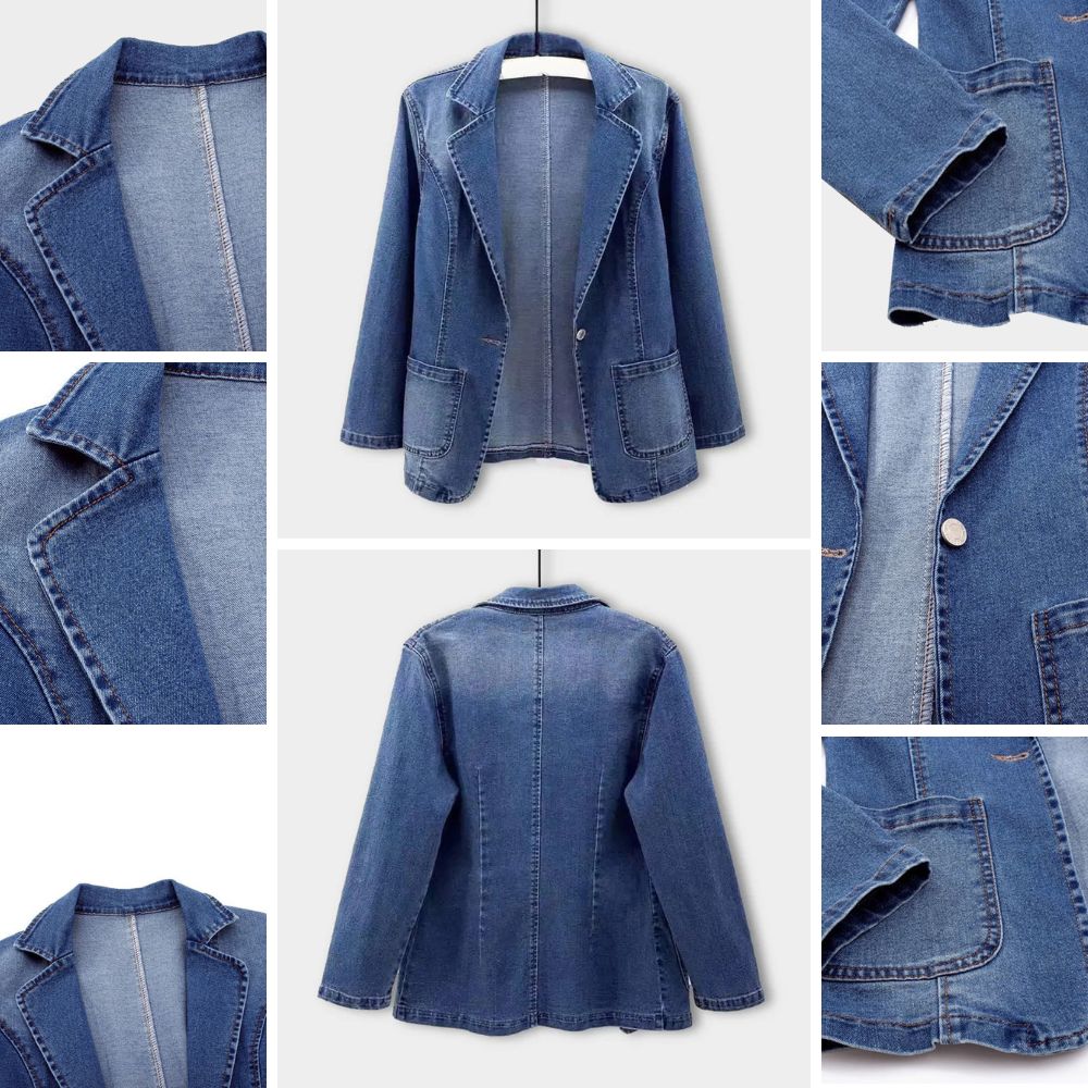Liv® | Stilfuld Denimblazer Til Kvinder