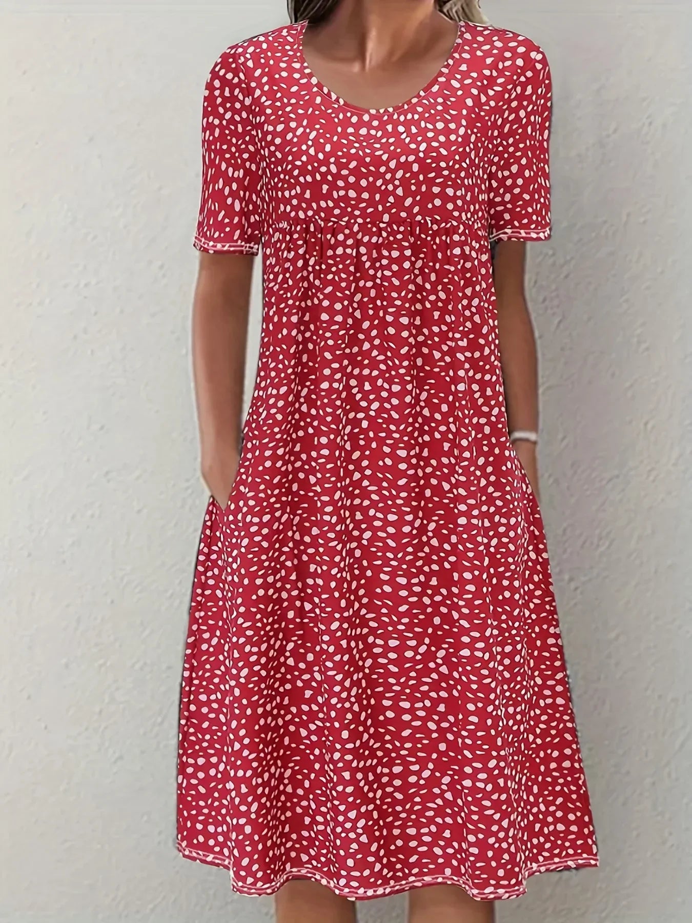 Liv™ | Blød Blomsterkjole i Tidløst Snit