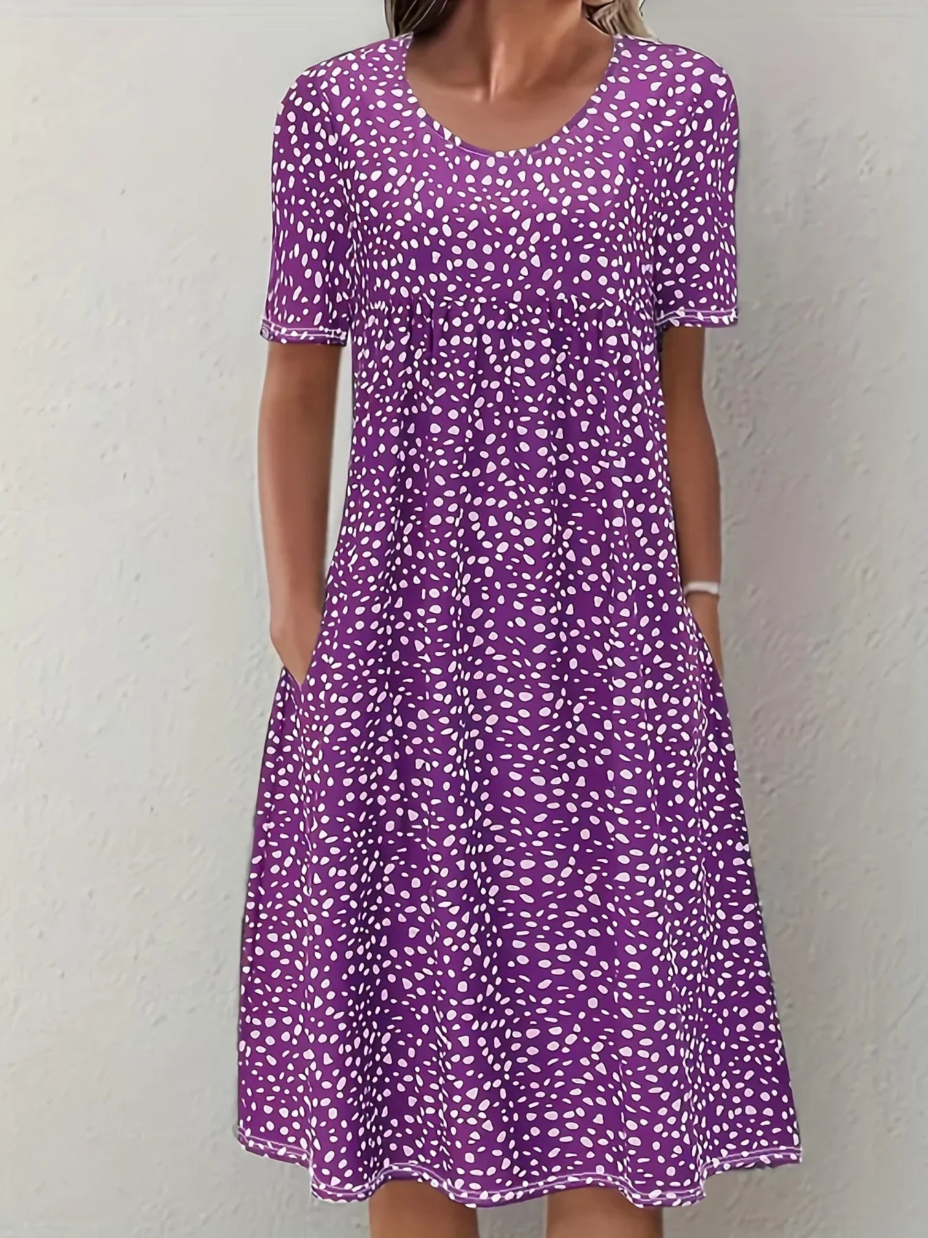 Liv™ | Blød Blomsterkjole i Tidløst Snit