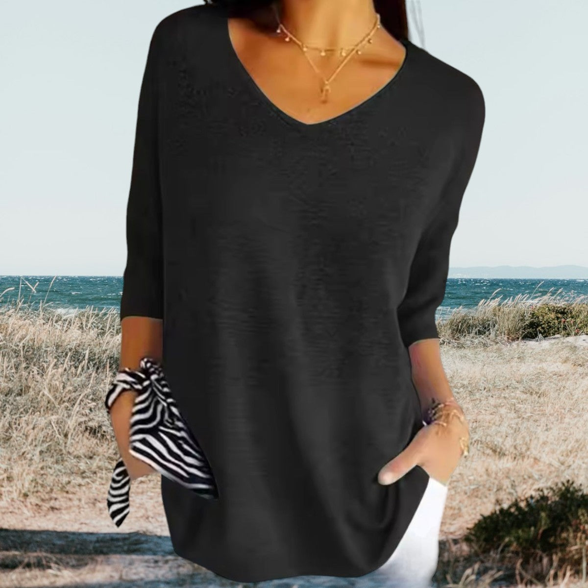 Liv™ | Stilfuld V-Hals Casual Top