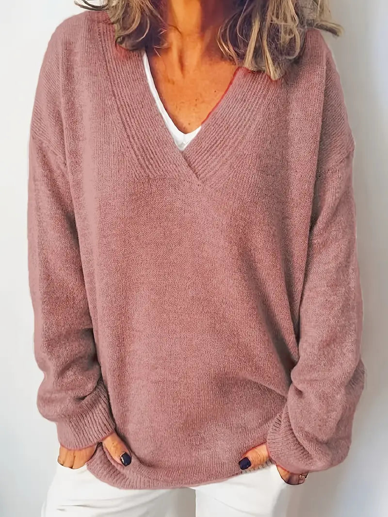 Liv™ | Blød og Tidløs V-Hals Sweater