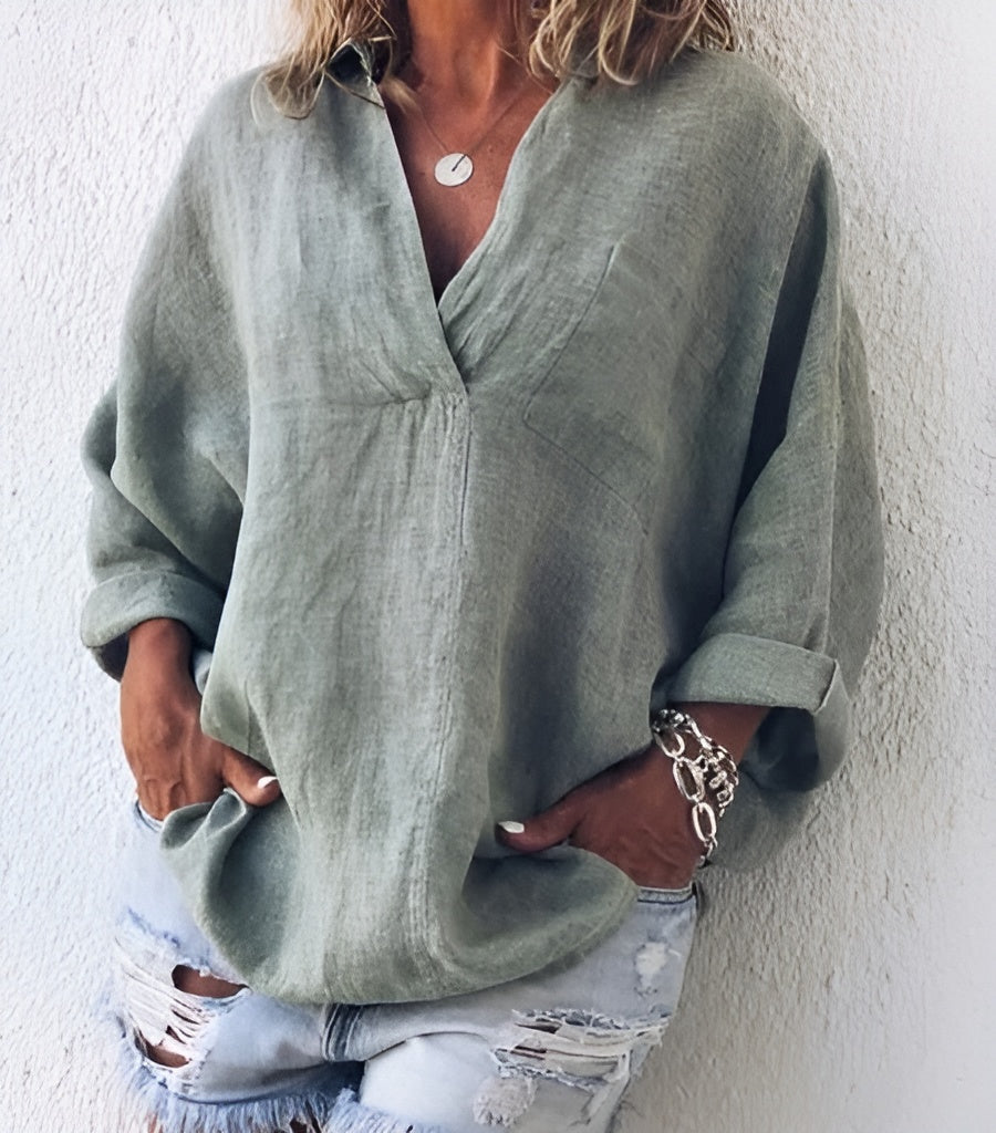 Liv™ | Luftig og behagelig top i og hør