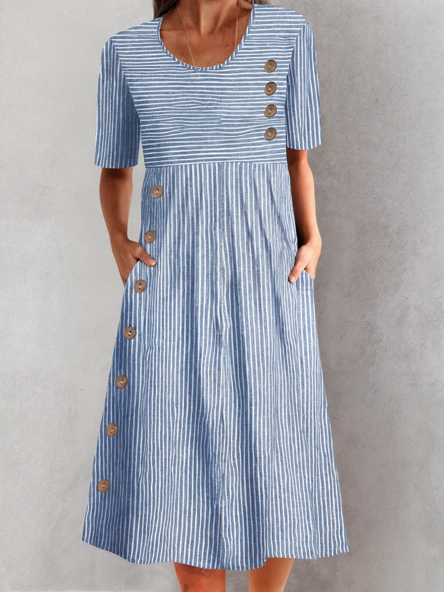 Liv™ | Stribet Sommerkjole